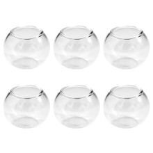 6pcs Miniature Fish Bowls Doll House Fish Tank Model Miniature Goldfish Tank Ornaments