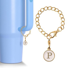 Glass & Bottle Letter Charm Accessories for Cup Name ID Handle Charm for Tumbler Shape Initial Identification Thoughtful for Valentine's Day