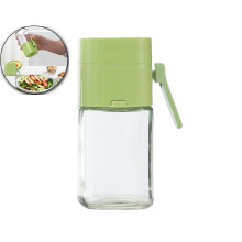 Glass Square Shaker, Adjustable Quantity Spice Jar, Leak-Proof Kitchen Seasoning Cruet for Precision Cooking & Baking