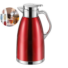 Stainless Steel Thermal Carafe, Double Walled Vacuum Insualted Thermos with Lid for Coffee, Tea, Hot & Cold Beverage