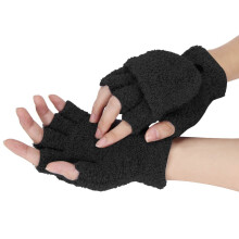 Girls Women Ladies Hand Wrist Warmer Winter Fingerless Gloves Mitten BK