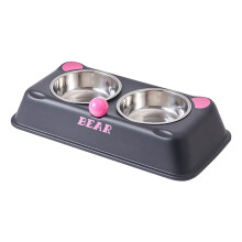 Stainless Steel Double Bowl for Cats & Dogs – Durable, Easy-Clean, Slow-Feed, No-Spill Pet Dish, Compatible with Cat/Dog Kennel Bowl Holders