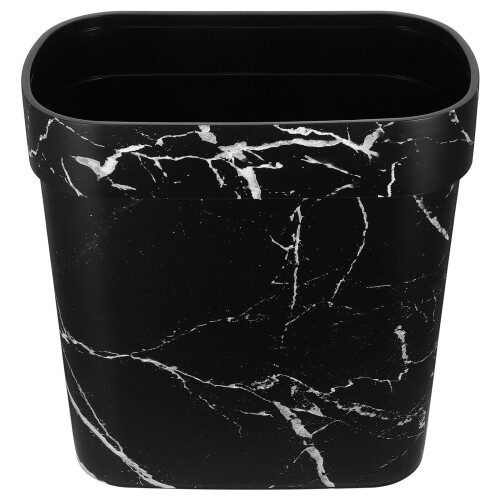 Modern Oval Trash Can Plastic Narrow Garbage Bin Stain Resistant for Homeowners 1Set