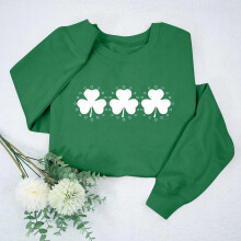 Women's St. Patrick's Day Sweatshirt Round Neck Long Sleeve with St. Patrick's Print Casual and Festive Style