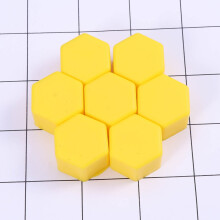 20Set Car Wheel Lug Nut Covers Silicone Dust Protection Car Maintenance Yellow