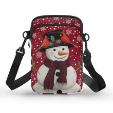 Schneemann-Kardinal-Geburtstagsgeschenk mit Schultergurt, kleine Umhängetasche, trendig für Reisen, Outdoor-Aktivitäten und den Alltag