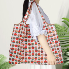 Large Capacity Folding Shopping Bag Polyester Cloth Folding Bag Portable Handheld Storage Bag