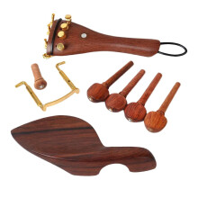 Rosewood 4/4 Violin DIY Set with Chinrest Tailpiece Pegs