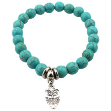 Retrostyle bracelet set with turquoise beads