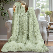 Faux Fur Blankets Queen Size, Soft Fuzzy Fluffy Blanket, Warm Thick Sherpa Long Hair Shag Lightweight Cozy Throw for Bedroom Sofa Couch