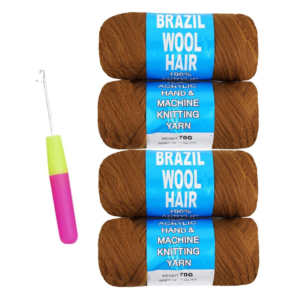 Brazilian Wool Acrylic Yarn for Crochet Hair, Braids & Faux Locs â Soft Synthetic Hair Extension