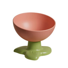 Cat Raised Bowl - Plastic Elevated Cat Food and Water Bowl, 250ml Capacity, Anti-Slip Base, Whisker-Friendly Design for Comfortable Feeding