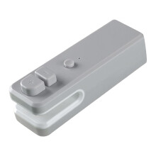 Miniaturowa zgrzewarka do torebek, 2 w 1, akumulatorowa, przenośna zgrzewarka próżniowa do żywności, do przekąsek i warzyw – szara,