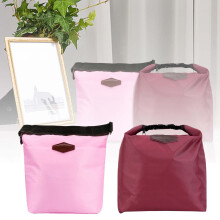 Lot de 2 sacs à lunch isothermes tendance, sac de voyage avec pain de glace, sac à lunch, sac de pique-nique rose et rouge