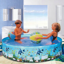 Foldable Swimming Pool 122*25cm / 152*25cm Folding Pet Bath Pool Portable PVC Kiddie Pool Spa Bathing Wash Tub Water Pond Pool