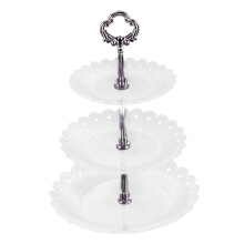 Transparent Dessert Display Stand Three Tier Serving Platter for Wedding and Home