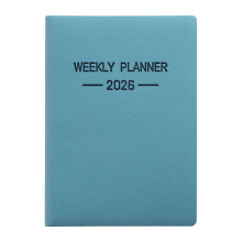 YAMB Pocket Calendar 2026 A7 Weekly Planner – Slim Travel Notebook, Ink-Resistant Layout, Leather Cover, Compatible with Office/Home/Purse Use