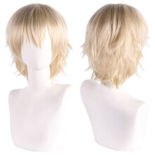Anime Cosplay Wig Unisex Short Layered Beige A