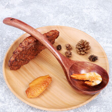 Curved Handle Soup Ladle Bamboo Brown 1Pcs 10.2X3.1X1.0In