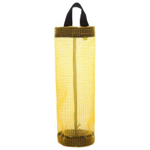 Breathable & Washable Mesh Bag Holder for Plastic Bags – Hangable Kitchen Organizer (Yellow)