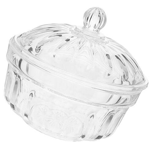 Multipurpose Candy Storage Clear Sugar Bowl with Lid Transparent 1Set