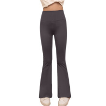 Girls Flare Leggings High Waisted Yoga Pants Bootcut Dance Casual Pants Activewear Kids Bell Bottoms Dark Gray 7-8 Years