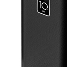 Power bank ultrapiatto da 10000mAh con display digitale, nero 14x6,8cm