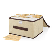 Beige Linen Fabric Foldable Storage Bin,1Pack Resuable Fabric Storage Bins Box for Home,15x9.8x9.8In Foldable Closet Organizer for Office