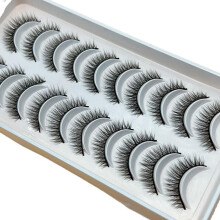 Natural Soft Hair False Eyelashes 10 Pairs Lightweight Comfortable Invisible Look