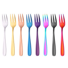 Fruit Forks Assorted Color Beach Party 8Pcs 5.4X0.8X0.1In