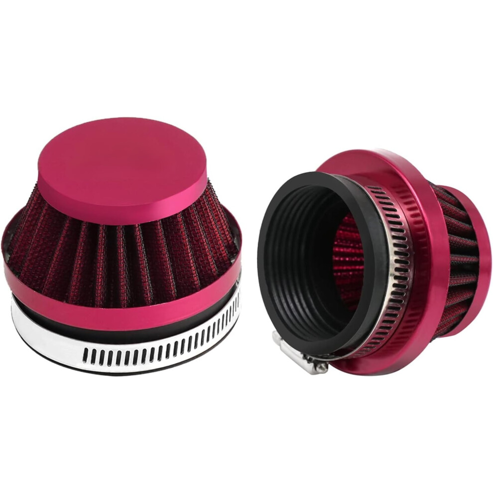 2Pcs 55Mm Motorcycle Air Intake Filter, Universal Carburetor Cleaner For Dirt Bike, Atv, Ssr, Ttr Â Compatible With Many Carburetors (Red) Red 9362892463150