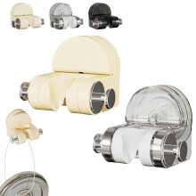 Drill-Free Suction Cup Shower Rack, Adjustable Handheld Holder, Non-Perforated Wall Storage for Bathrooms & Balconies