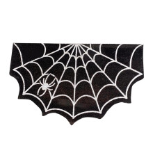 Spider-Web Welcome Doormat Outdoor-Entrance - Half-Circle-Door-Mat Non- Dark Artifical Coir Mats Halloween Decor