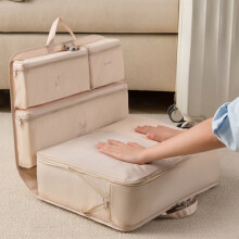 Samendrukbare pakblokken voor op reis – Ruimtebesparend, meerdere compartimenten, compressierits, 464 x 32 x 8 cm, kofferorganizer compatibel met