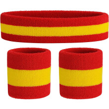 Sweatband Set Sports Headband Wristband Set Sweatbands Terry Cloth Wristband Wrist Sweatband Headbands Moisture Wicking Sweat Absorbing Head Band