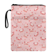 1pcs Classic Book Protector with Pocket Decorative Design Polyester Fabric Book Carrying Case for Reader Class Office Pocket 11.42 x 8.66 Inch