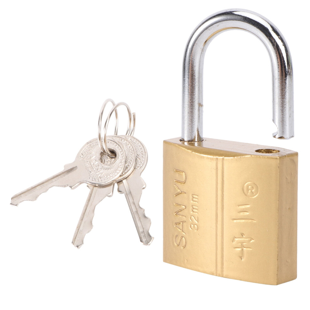 Iron Core Keyed Padlock, Waterproof & Rust-Resistant For Outdoor/Indoor Use, Compatible With Standard Locks 9043876426315