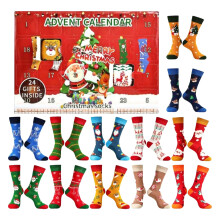 Christmas Advent Calendar Socks for Women 24 Pairs