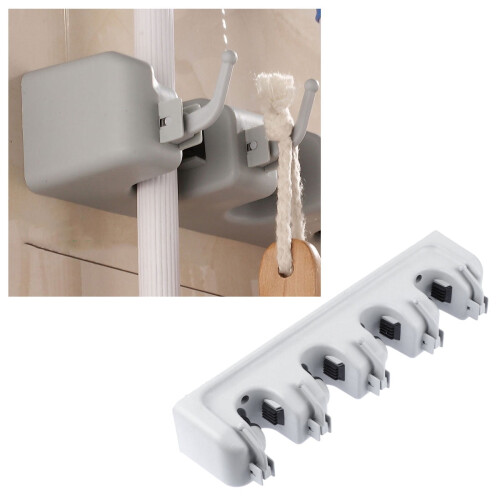 Organizer for Cleaning Supplies 1Pcs Grey Plastic 33x8x6cm