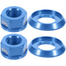 2PCS Fixed Gear Wheel Nuts 7075 Aluminium Round Prevent Loosening Cycling