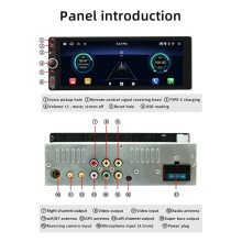 Bil 6,86 Tum 1 Din MP5-Spelare Bärbar Skärmnavigeringsskärm Trådlös Carplay Android Auto Player 2+64G