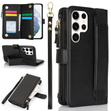 Wallet Phone Case with Card Holder & Magnet for compatible with Samsung Galaxy S21 Ultra/S21+/S21 FE – Leather