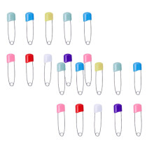 Plastic Safety Pin, 20 Pcs Stainless Steel Pins No Rust, Safety Locking Cloth Diaper Nappy Pins, 2.1 Inch, Pink