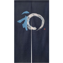Japanese Noren Doorway Curtain – Sakura & Cat Tapestry, Room Divider for Sushi Bar, Anime Decor (33.5"x59") – Compatible with Traditional Japanese