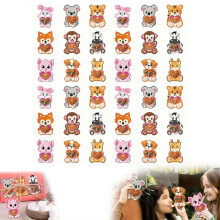 Valentine Candy Cards with Plastic Domes, 36 PCS Animal Shaker Cards, DIY Treat Holders for Classroom, Party Favors & Gifts (Candy Not Included)