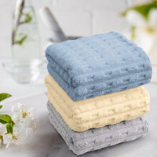 Absorbent Velvet Towels, Colorful Striped Washcloths, Soft Multipurpose Bathroom Linens, Quick Dry Plush Home Fabric Accessories