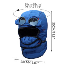 Winter-Vollgesichts-Sturmhaube mit beschlagfreiem Sichtfenster, thermische und winddichte Abdeckung für Radfahren, Skifahren und Motorradfahren