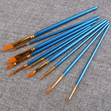 HOMEMAXS 10 Pcs Brush Set Flat Small Paint Detail Watercolor Brushes Blue