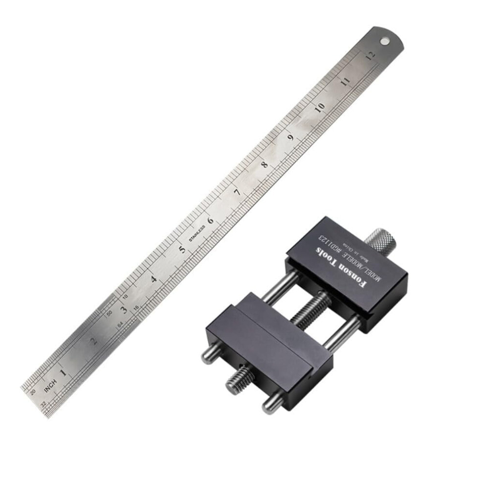 Steel Ruler Positioning Block Angle Scriber Line Marking Gauge For Ruler Locator Carpentry Scriber Measuring Woodworking Tools 9097180864516