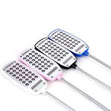 LED Desk Lamp Eye Caring Study Light with Flexible Neck for Reading and Working White Metal Plastic 28 LED Bulbs